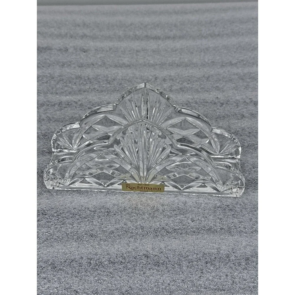NACHTMANN CRYSTAL SERVIETTE NAPKIN HOLDER NEW  BOXED 3.5